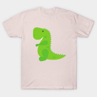 Smiling Green Baby T Rex Dinosaur T-Shirt